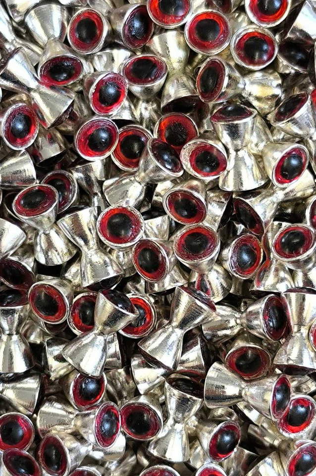 Dumbbells Hour Glass Eyes Silver/Red New Turrall 3.99 Fly Tying World Everything Fly Tying