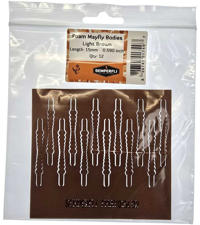 Foam Mayfly / Ephemeroptera Bodies New Semperfli 3.99 Fly Tying World Body Material's