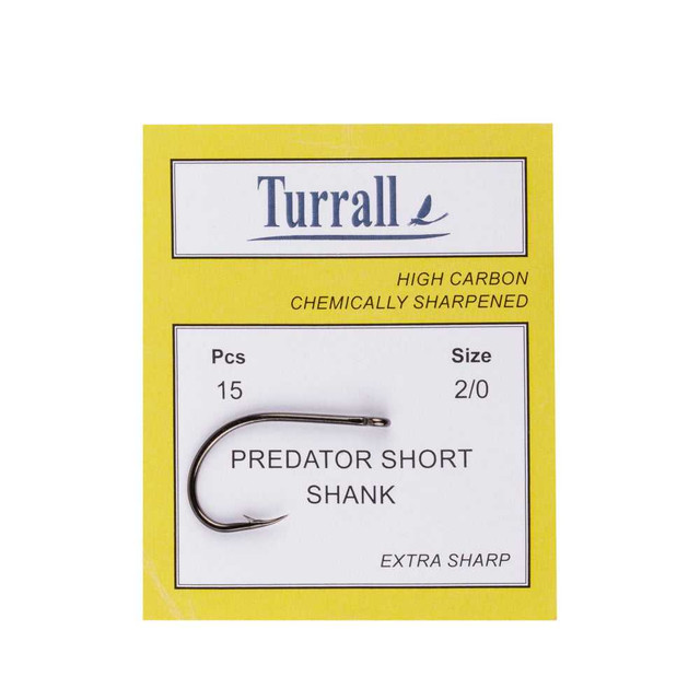 Predator Short Shank Hooks New Turrall 3.99 Fly Tying World Hooks & Tubes