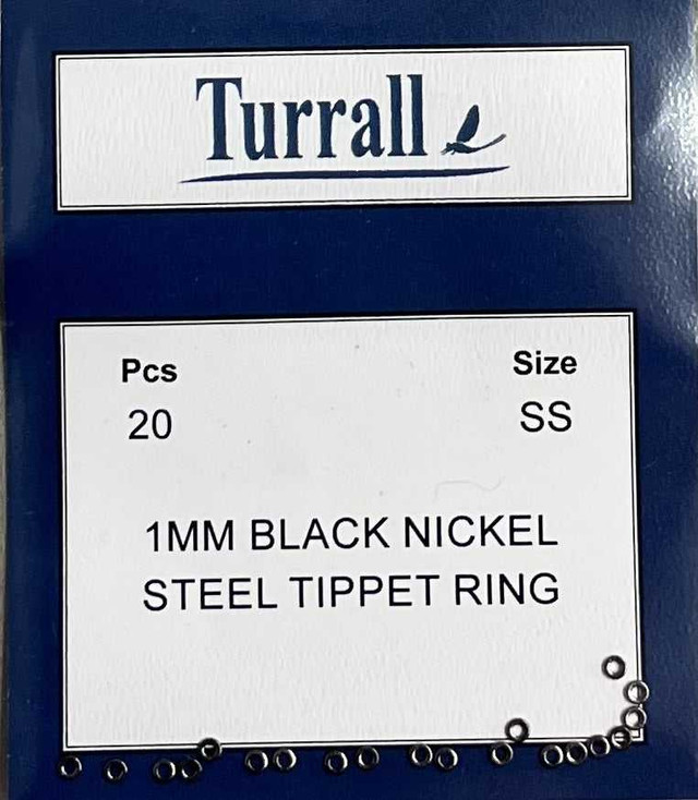 Tippet Rings Black Nickel New Turrall 6.99 Fly Tying World Fly Fishing Tackle