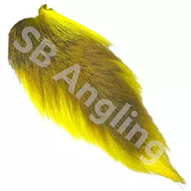 The standard winging material for large Streamers, Salmon and Saltwater flies. These are the finest selected tails and have been expertly tanned and dyed to eliminate oil and unpleasant smell. A medium to course hair of 100-125mm length.