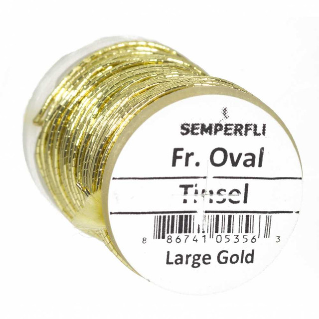 French Oval Tinsel Large Gold New Semperfli 3.99 Fly Tying World Fly Tying Materials