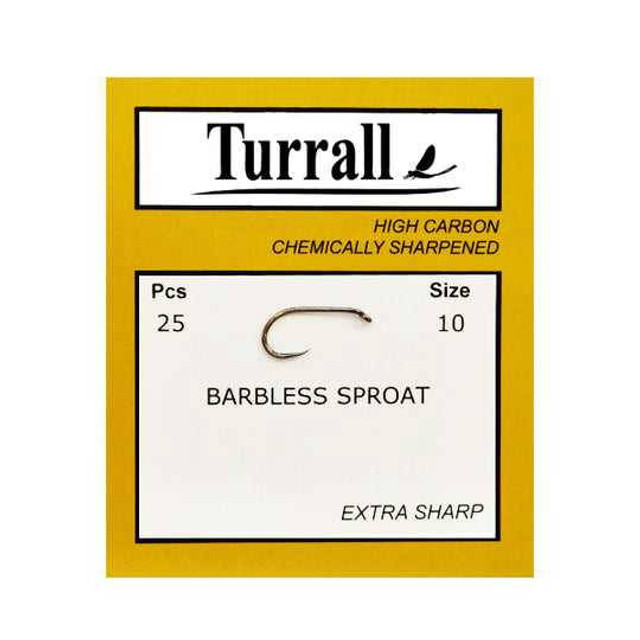 Barbless Sproat Wet Fly Hooks New Turrall 3.25 Fly Tying World Hooks & Tubes