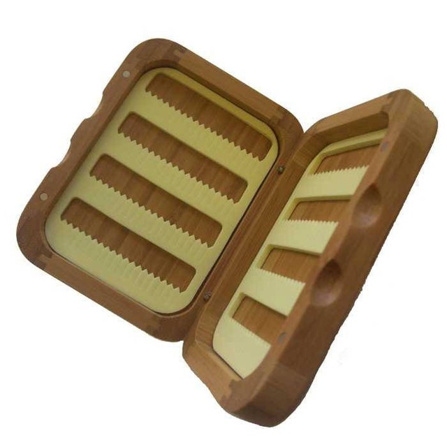 Classic Bamboo Fly Box New Turrall 22 Fly Tying World Fly Fishing Tackle