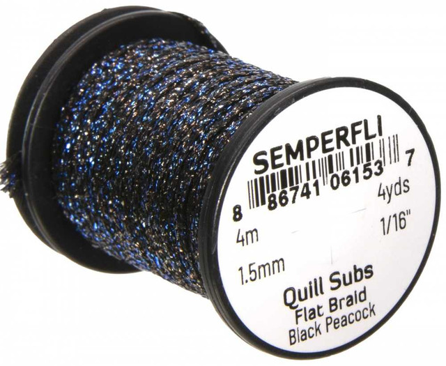 Quill Subs Flat Braid New Semperfli 3.99 Fly Tying World Fly Tying Materials
