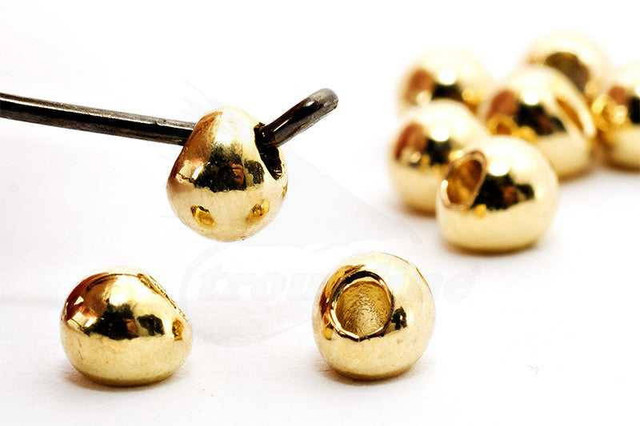 Gold Tungsten Off Set Beads New Turrall 3.69 Fly Tying World Fly Tying Materials