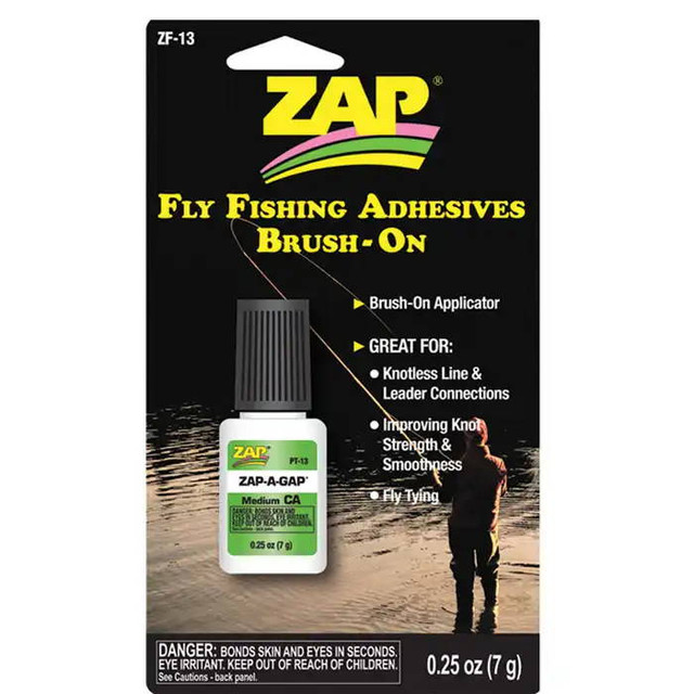 ZAP Brush On CA Glue New Zap 5.99 Fly Tying World Glue, UV Resin, Varnish