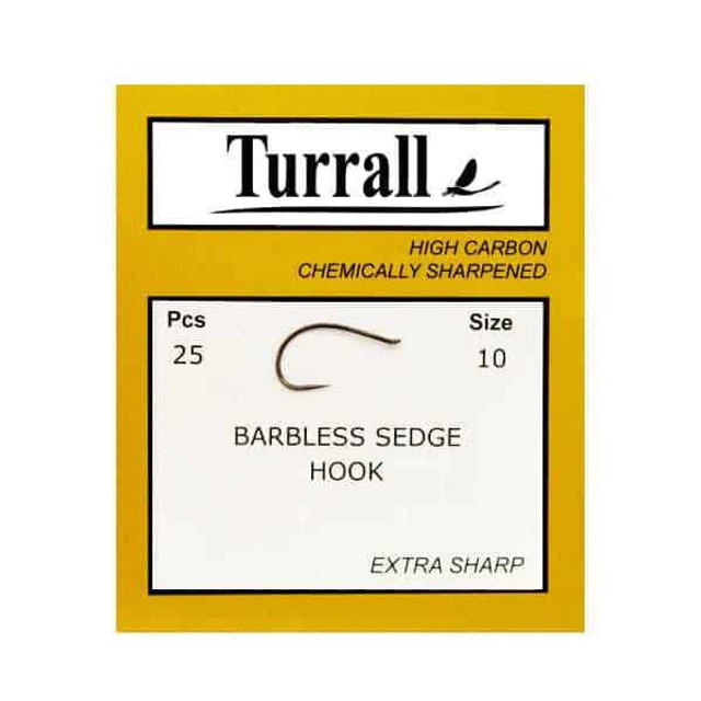 Barbless Sedge Hooks New Turrall 4.5 Fly Tying World Hooks & Tubes