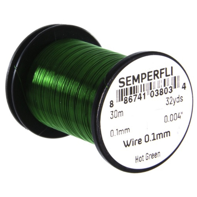 Hot Green 0.1mm Ribbing Wire Non Tarnish