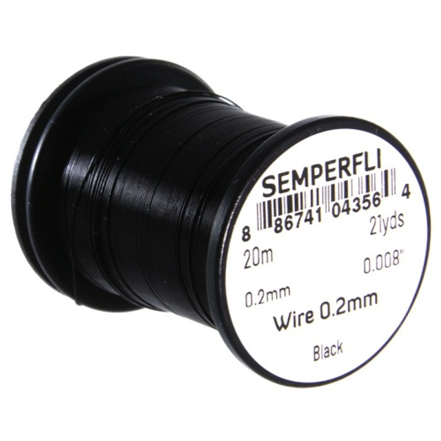 Semperfli Black 0.2 mm Ribbing Wire Non Tarnish