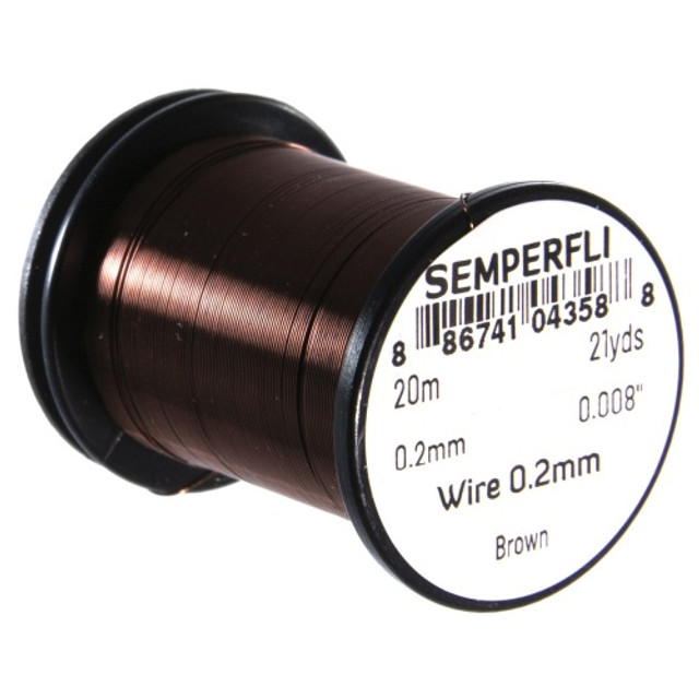 Semperfli Brown  0.2 mm Ribbing Wire Non Tarnish