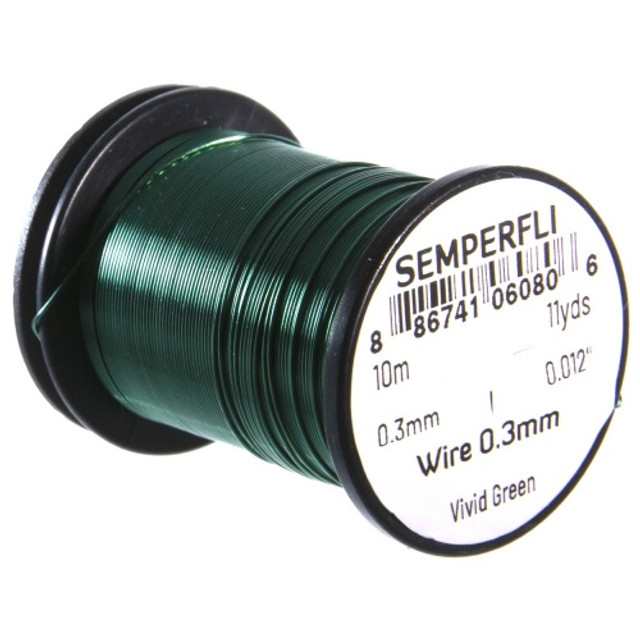 Vivid Green 0.3mm Ribbing Wire Non Tarnish