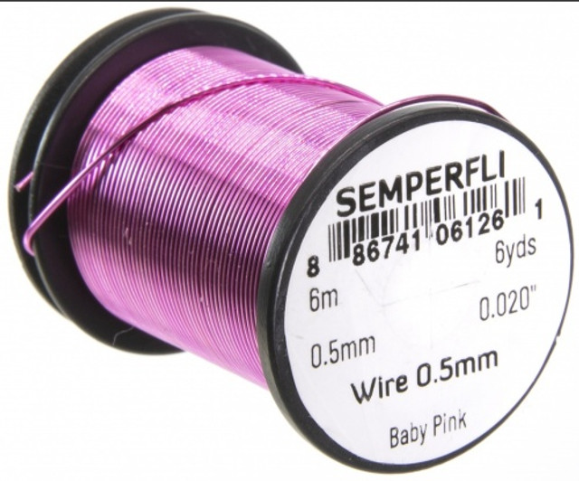 Baby pink 0.1mm Ribbing Wire Non Tarnish