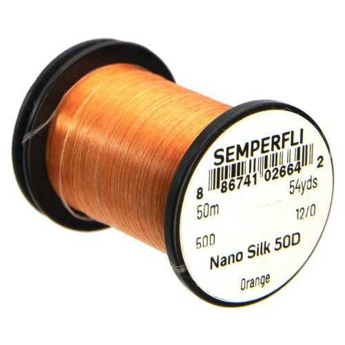 Nano Silk 50D 12/0 Orange New Semperfli 3.75 Fly Tying World Threads