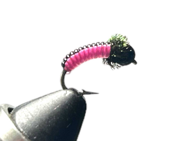 Pink Grub Black Head New Turrall 1.1 Fly Tying World Fly Fishing Tackle