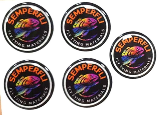 Semperfli 3D Angry Fish Sticker 20mm New Semperfli 0.2 Fly Tying World Everything Fly Tying
