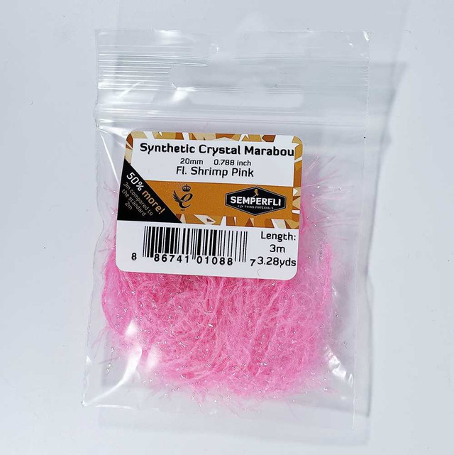Synthetic Crystal Marabou 20mm New Semperfli 5 Fly Tying World Everything Fly Tying