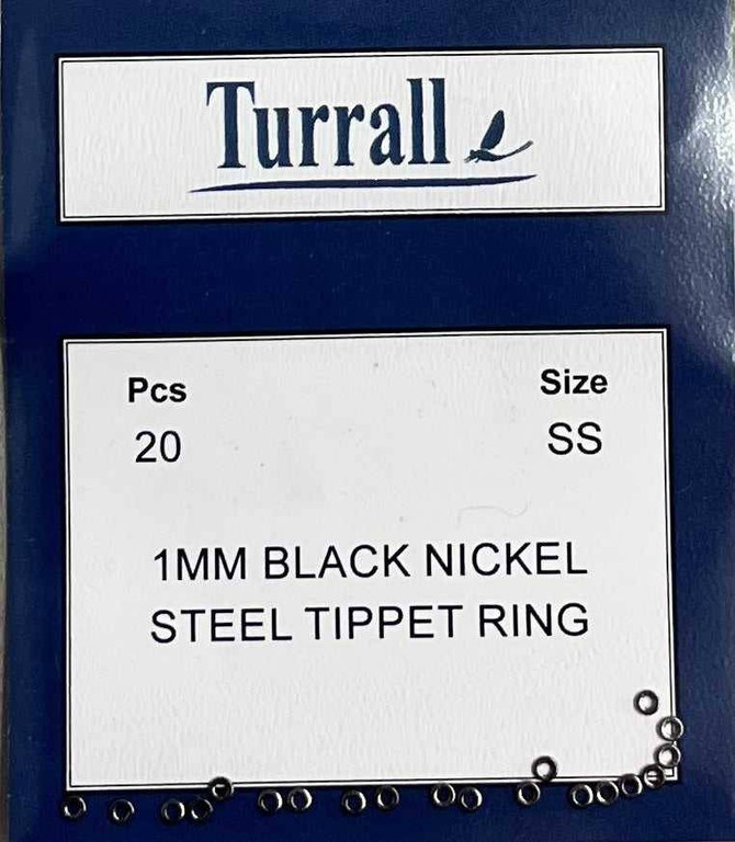 Tippet Rings Black Nickel New Turrall 6.99 Fly Tying World Fly Fishing Tackle