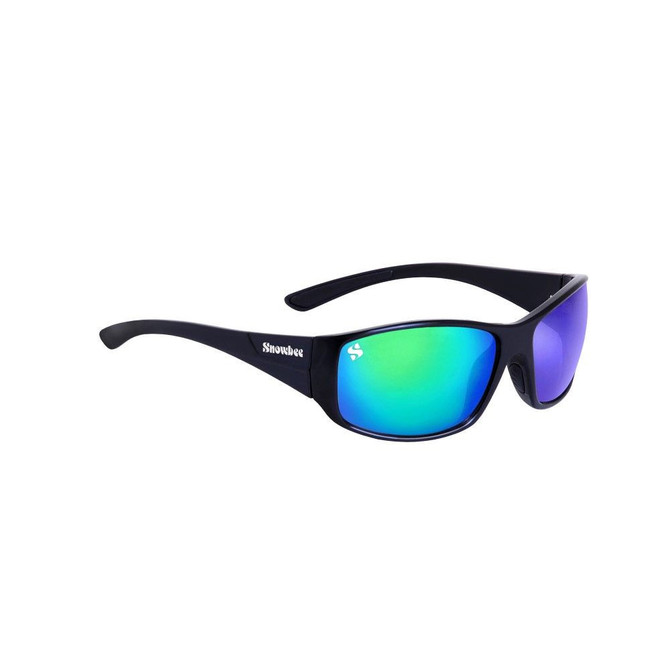 Spectre Wrap Full Frame Polarised Sunglasses - Black/Grey - Yellow/Green Mirror Lens New Snowbee 38.99 Fly Tying World Everything Fly Tying