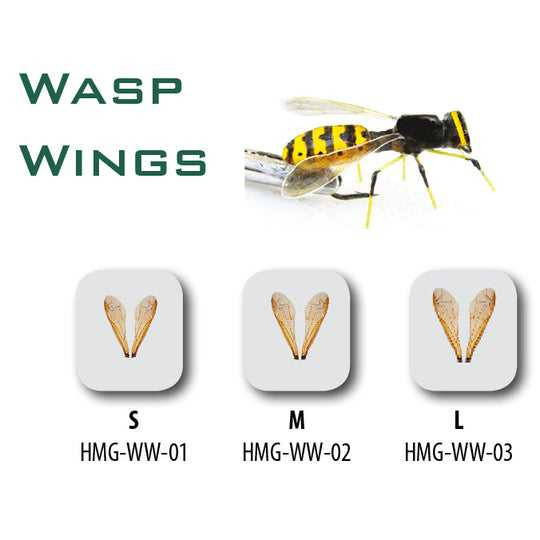 Hemingway's pre-cut artificial wasp wings for fly tying