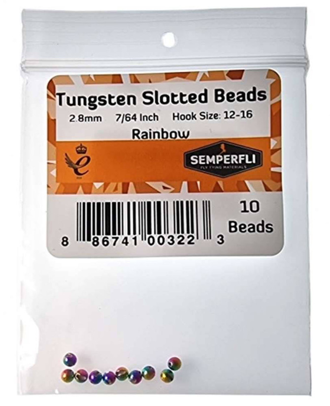 Tungsten Slotted Beads Rainbow New Semperfli 3 Fly Tying World Fly Tying Materials