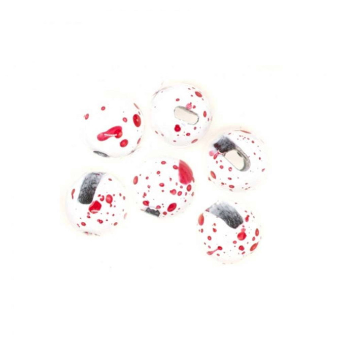 Tungsten Slotted Beads Mottled White Ruby New Semperfli 3 Fly Tying World Fly Tying Materials
