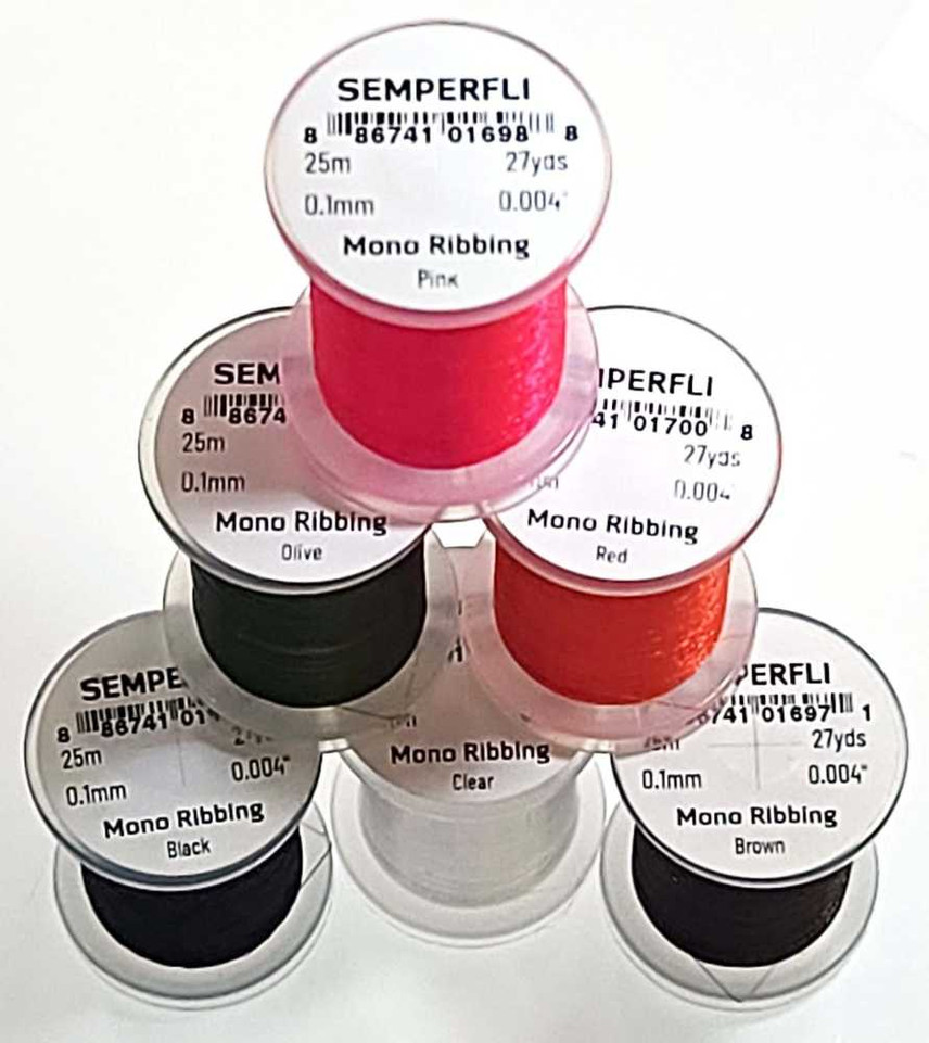Mono Ribbing 0.1mm New Semperfli 3 Fly Tying World Fly Tying Materials