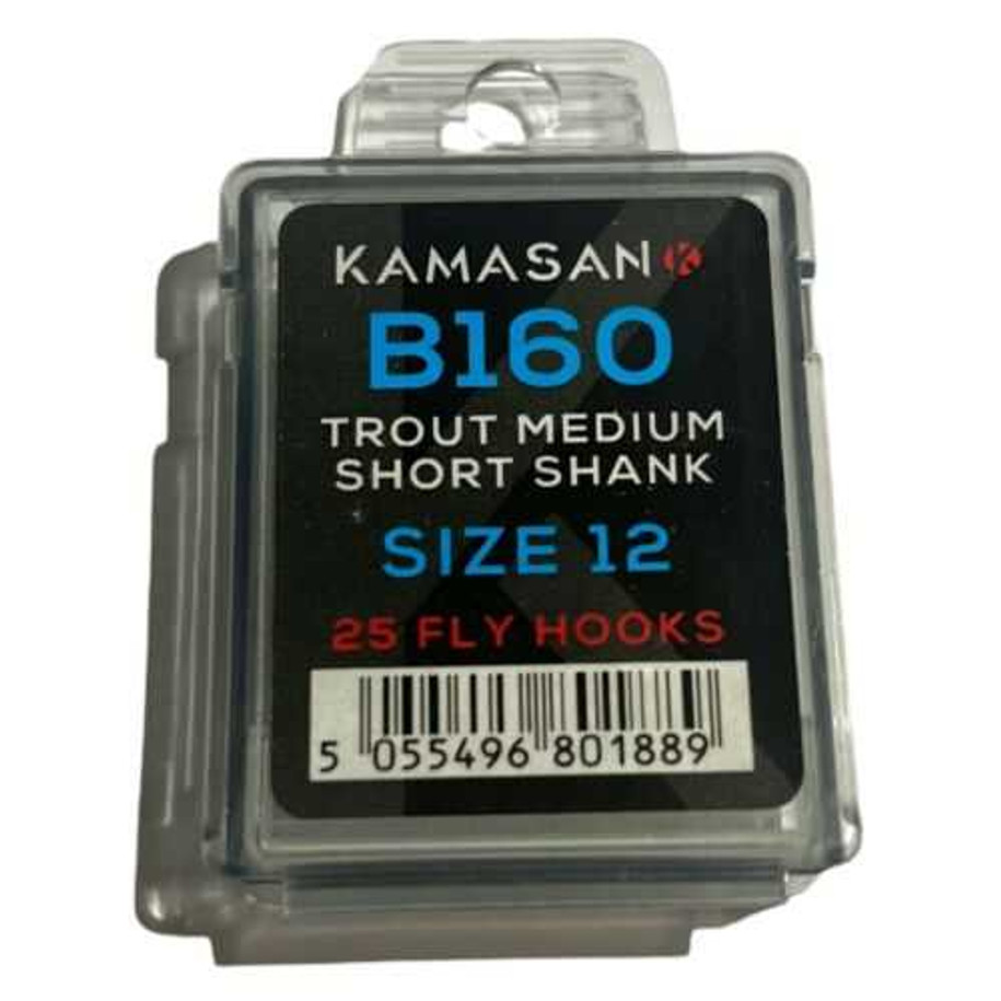 Kamasan B160 Trout Medium Short Shank New KAMASAN 3.5 Fly Tying World Hooks & Tubes