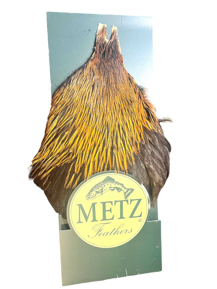 Metz Grade 1 Hen Saddle Furnace New Metz 24.99 Fly Tying World Fly Tying Materials
