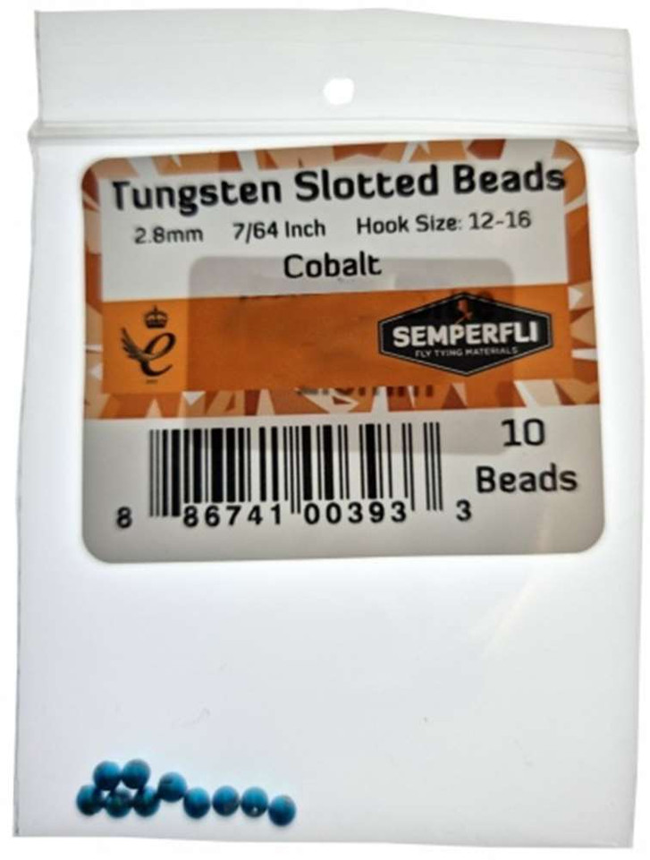 Tungsten Slotted Beads Cobalt New Semperfli 3 Fly Tying World Fly Tying Materials