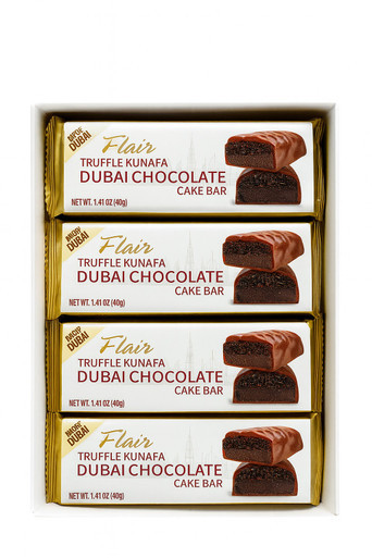 Flair Truffle Kunafa Dubai Chocolate Cake Bar – Premium Belgian Chocolate (40g)