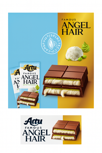 Artu Famous Angel Hair Pistachio with Turkish Cotton Candy – 165g Milk Chocolate Bar