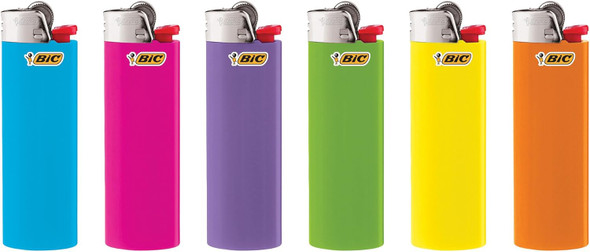BIC Classic Lighters, Pocket Lighter Style, Fashion Assorted Colors, 50 Count Tray Disposable Lighters