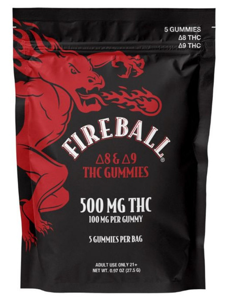 FIREBALL GUMMY DELTA 8&9 10 PACK 500mg