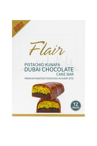 Flair Pistachio Kunafa Dubai Chocolate Cake Bar – Premium Pistachio Chocolate from Dubai  (40G)