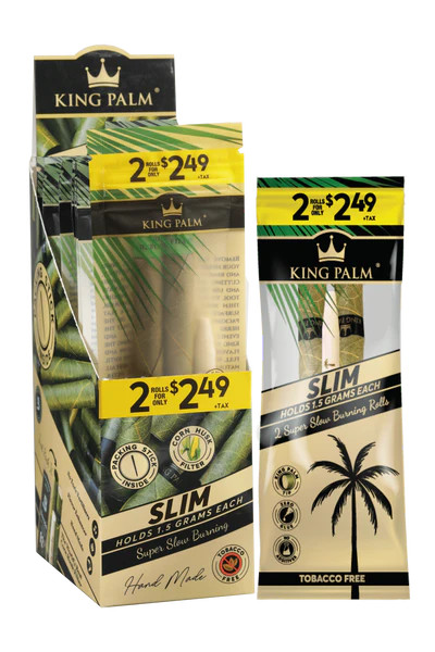 King Palm 2 Slim Roll × 20 units per display