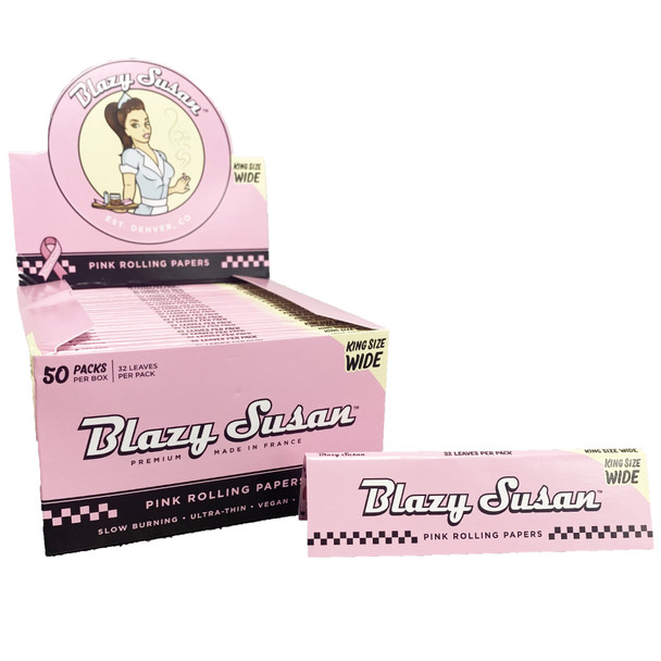 Blazy Susan King Size Wide Pink Rolling Paper