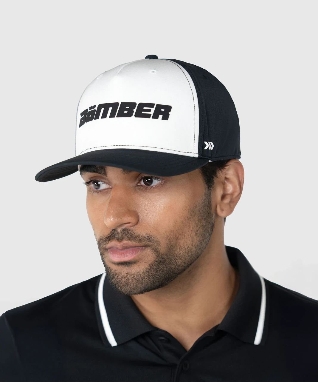 Method Snapback worn by male model, front view