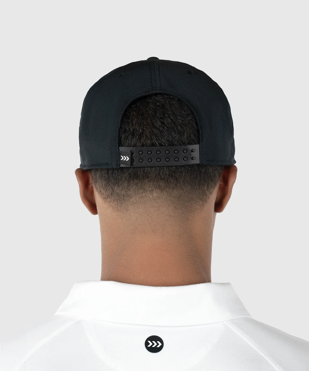 Bolt Snapback worn by male model, back view