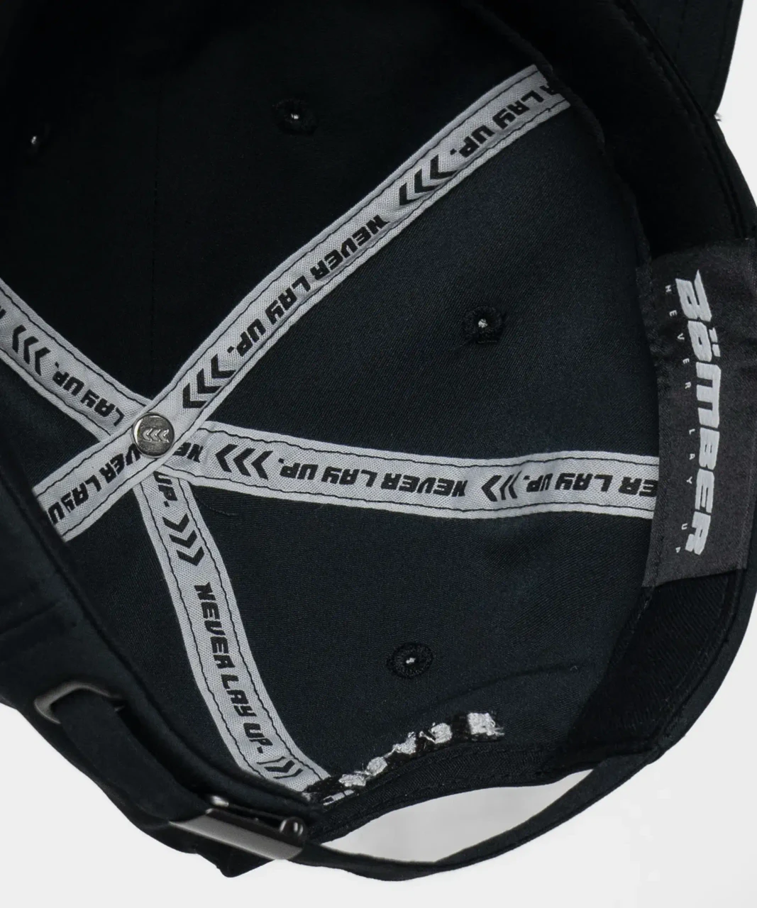 Radiance Hat, black performance training hat interior, close-up view
