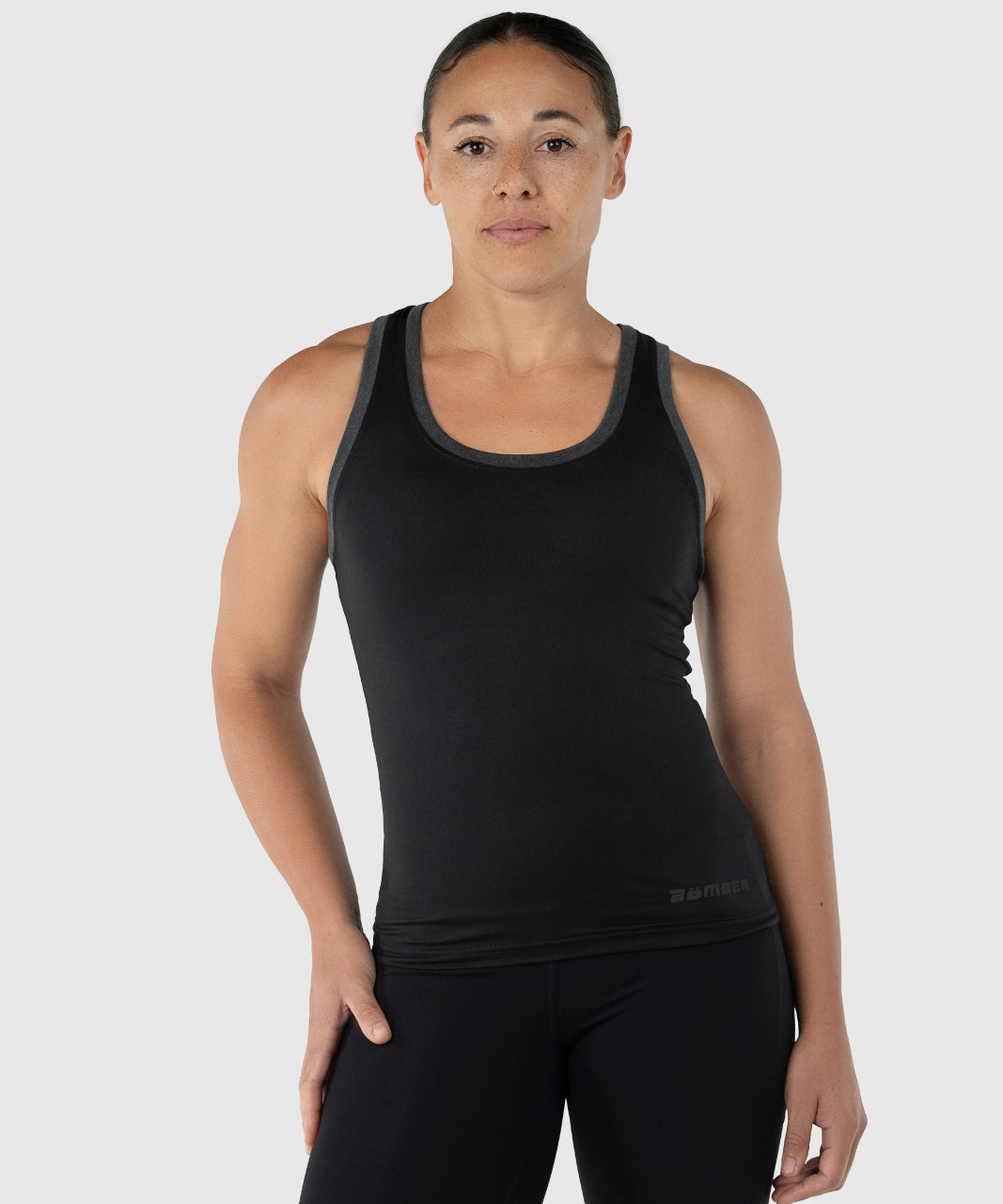 Energize Tank women's black performance tank front view