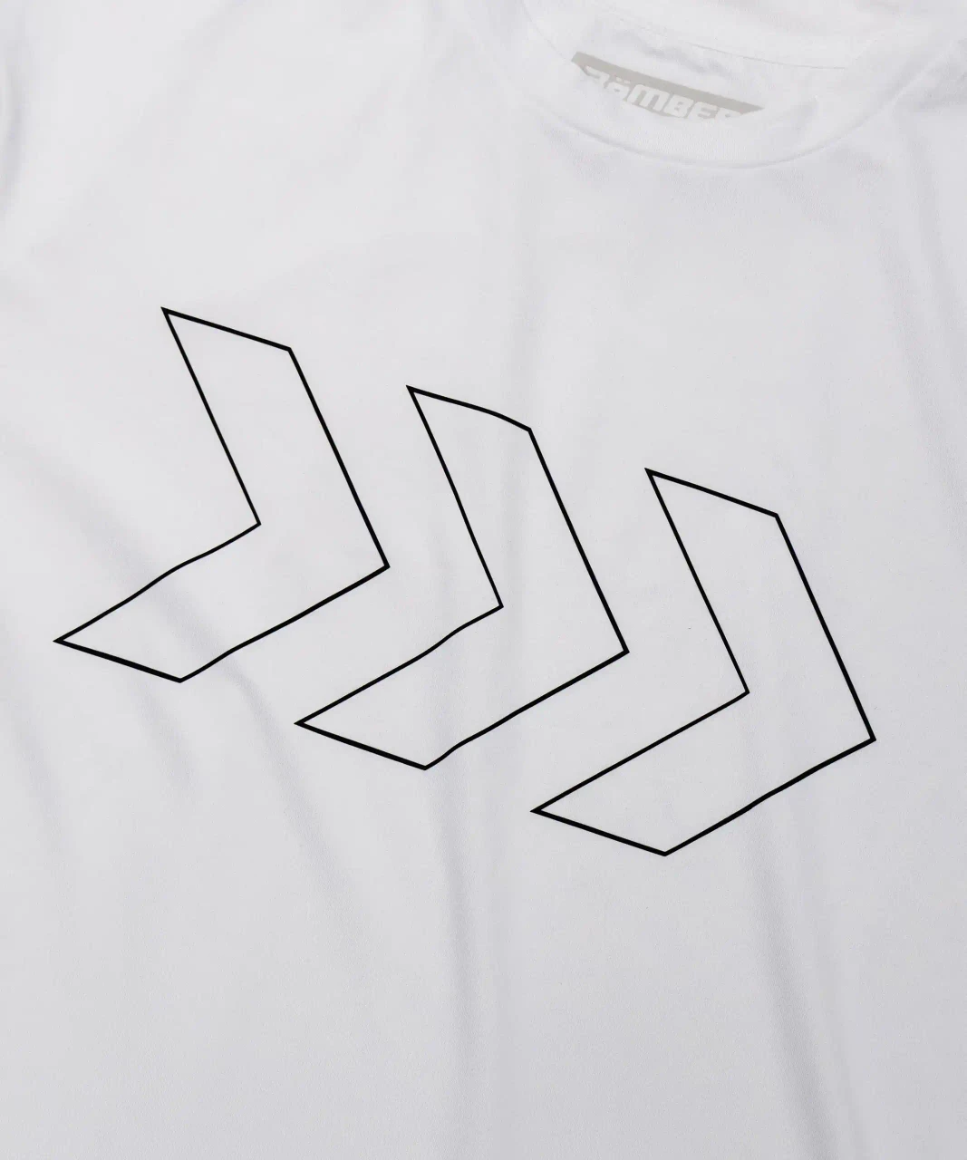 Surge T-Shirt white front graphic close-up