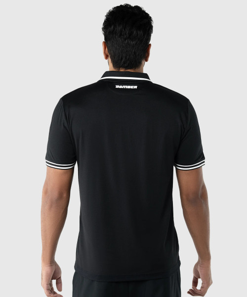 Back view of men’s HydrApex™ moisture-wicking performance polo in black