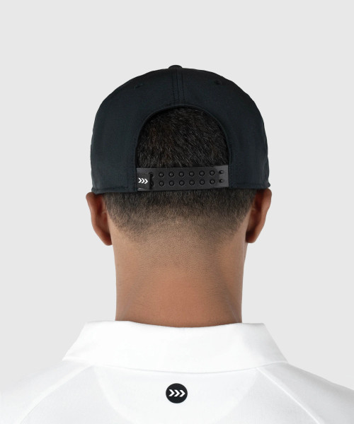 Bolt Snapback worn by male model, back view