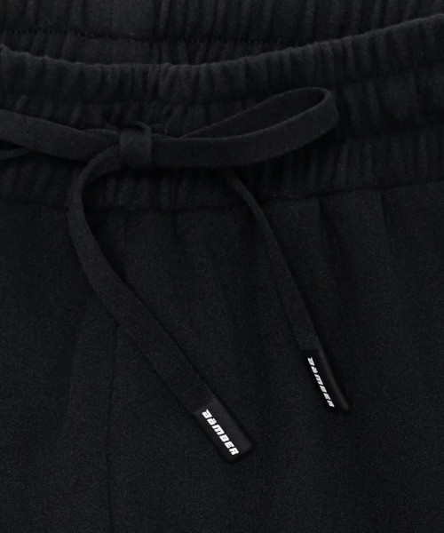 Excel Jogger women’s black joggers elastic waistband and drawcord detail