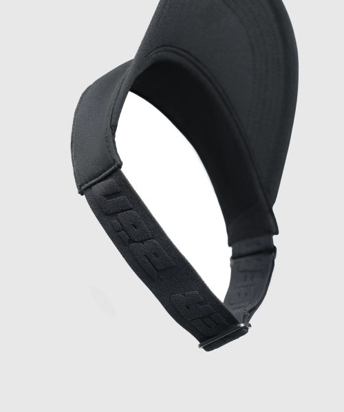 Eclipse Visor, women's black performance sports visor, interior view