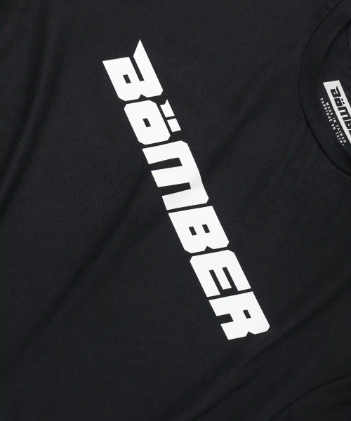 Bomber logo graphic on unisex Ignite T-Shirt in black