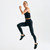 BE Fearless Legging, women's black leggings with high-waisted fit, action shot