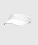 White lightweight performance sports visor with curved brim