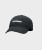 Lightweight black performance training hat with curved brim